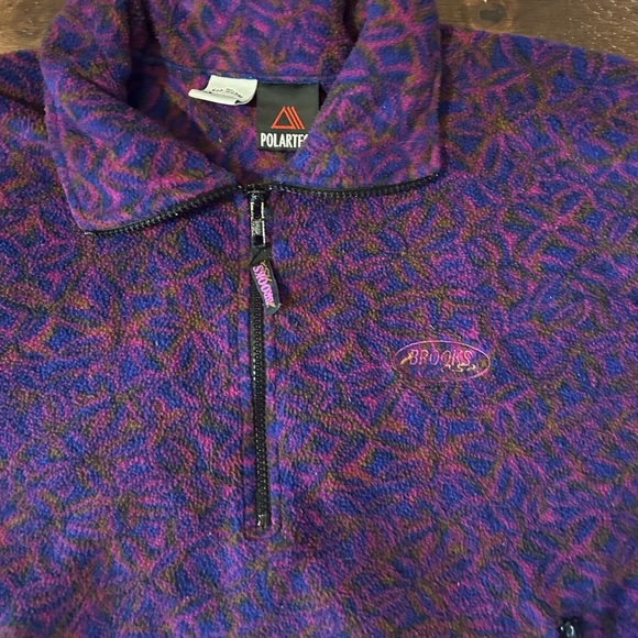 Brooks Purple Fleece Quarter-Zip Top - Picture 5 of 6